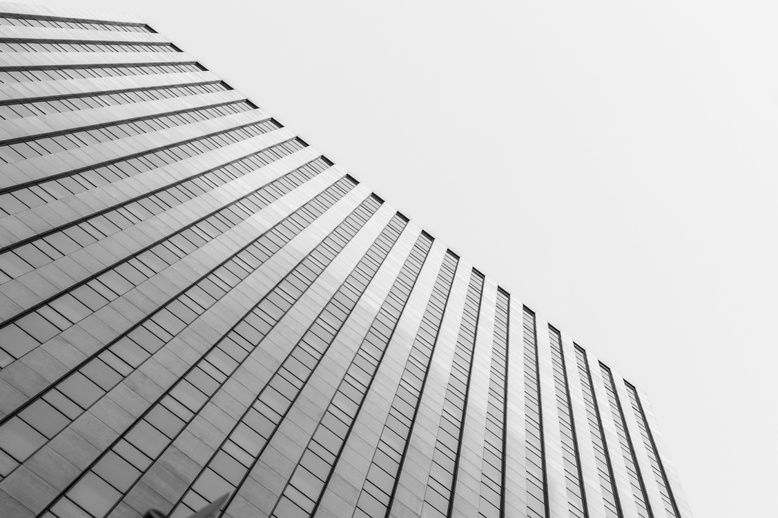 Black and White Striped Building